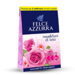 Felce Azzurra Vonný prívesok na bielizeň ruža a lotosový kvet 3 ks